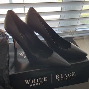 WHBM Olivia black Napa heel